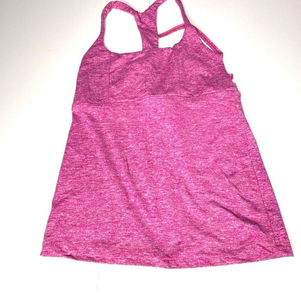 Kaneta Pink Racerback Athletic Tank Built-In Bra Yoga Workout Size S